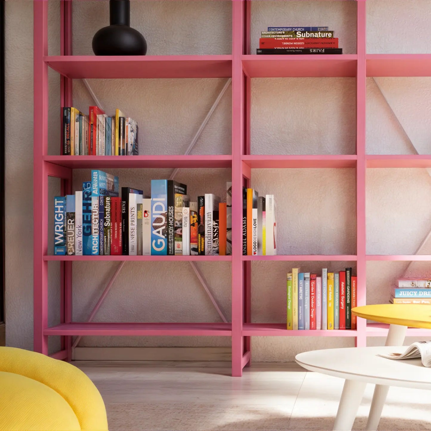 Offenes Bücherregal | Lundia Original | Hot pink, detail vooraanzicht