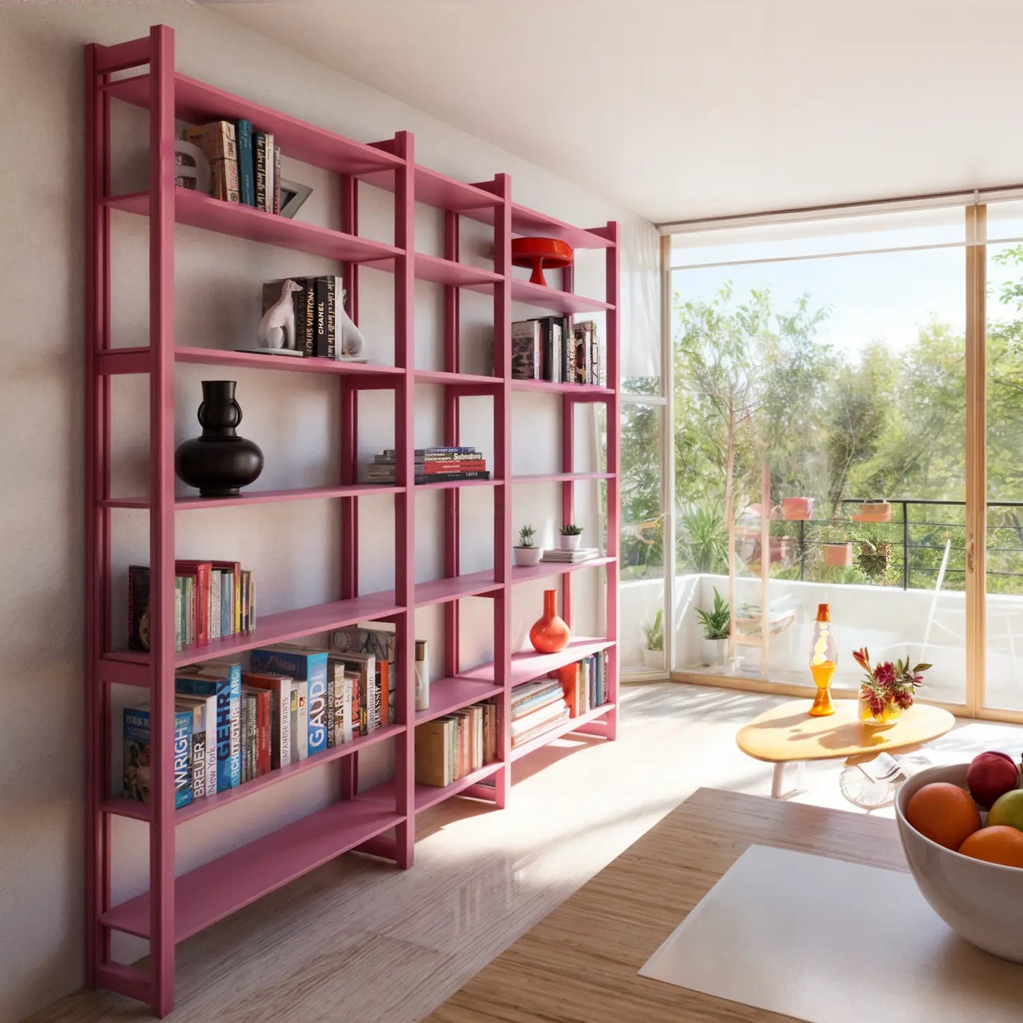 Offenes Bücherregal | Lundia Original | Hot pink, vooraanzicht sfeer