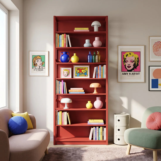 Bücherregal | Lundia Original | Kirsche rot, sfeerbeeld perspectief