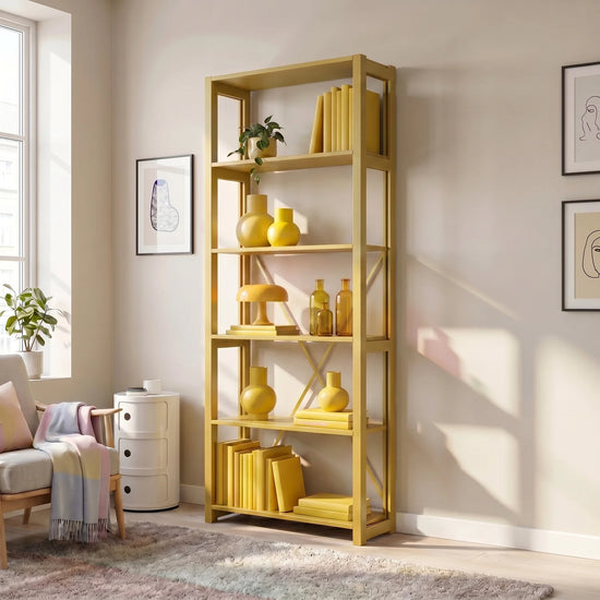 Bücherregal | Lundia Original | Senfgrün, sfeerbeeld perspectief