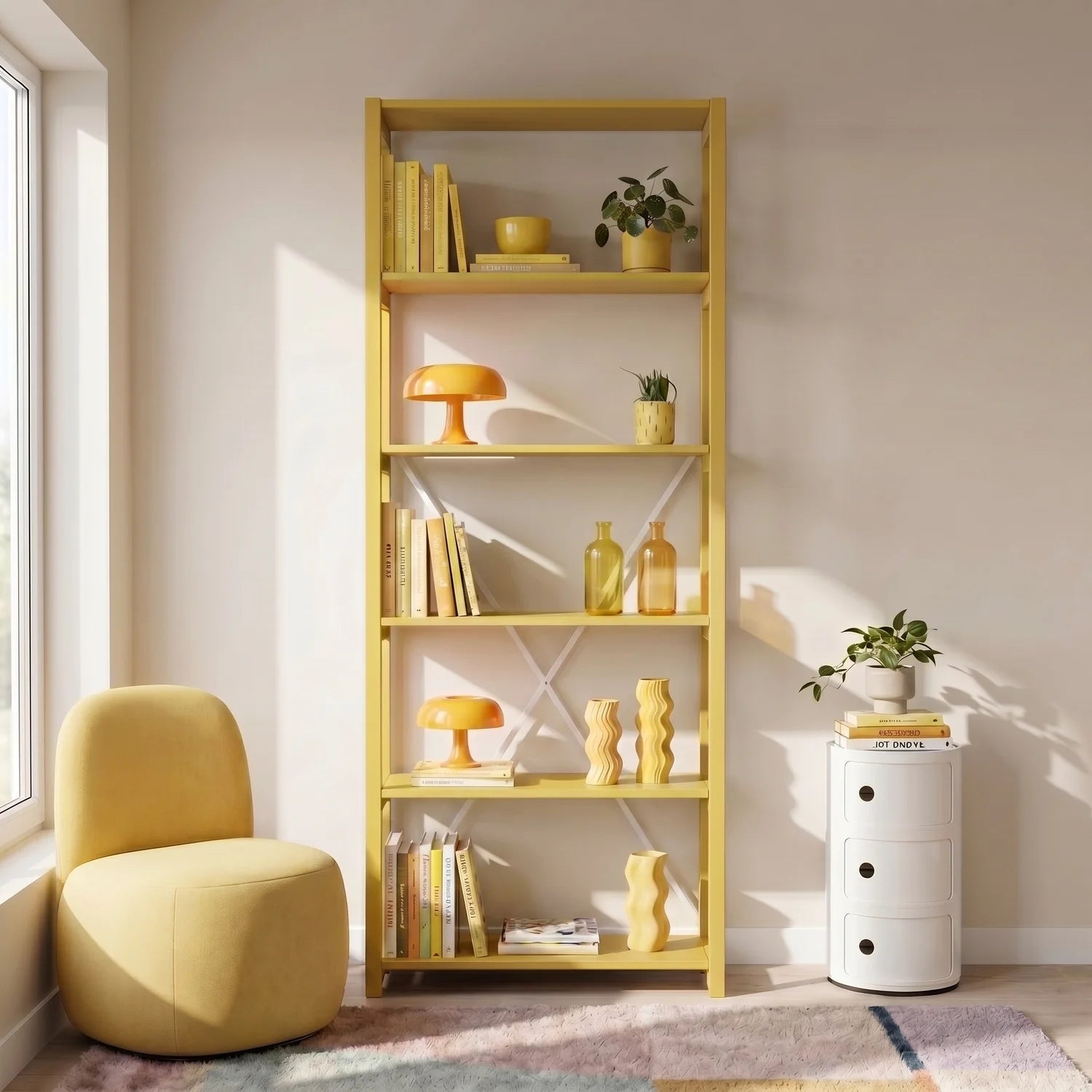 Bücherregal | Lundia Original | Senfgrün, sfeerbeeld vooraanzicht