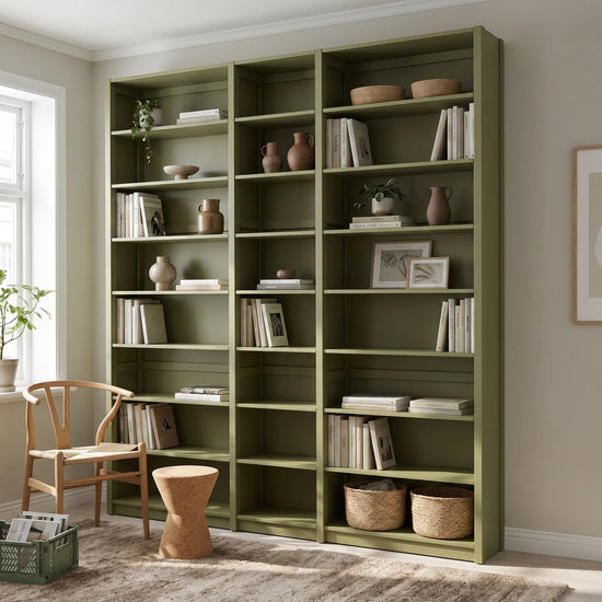Bücherregal | Lundia Original | Olivgrün, sfeerbeeld perspectief