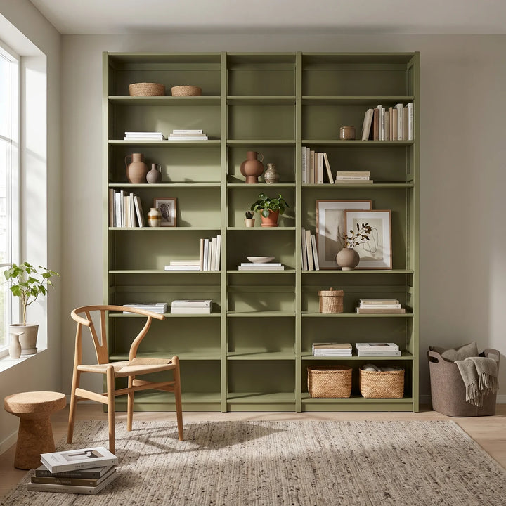 Bücherregal | Lundia Original | Olivgrün, sfeerbeeld vooraanzicht