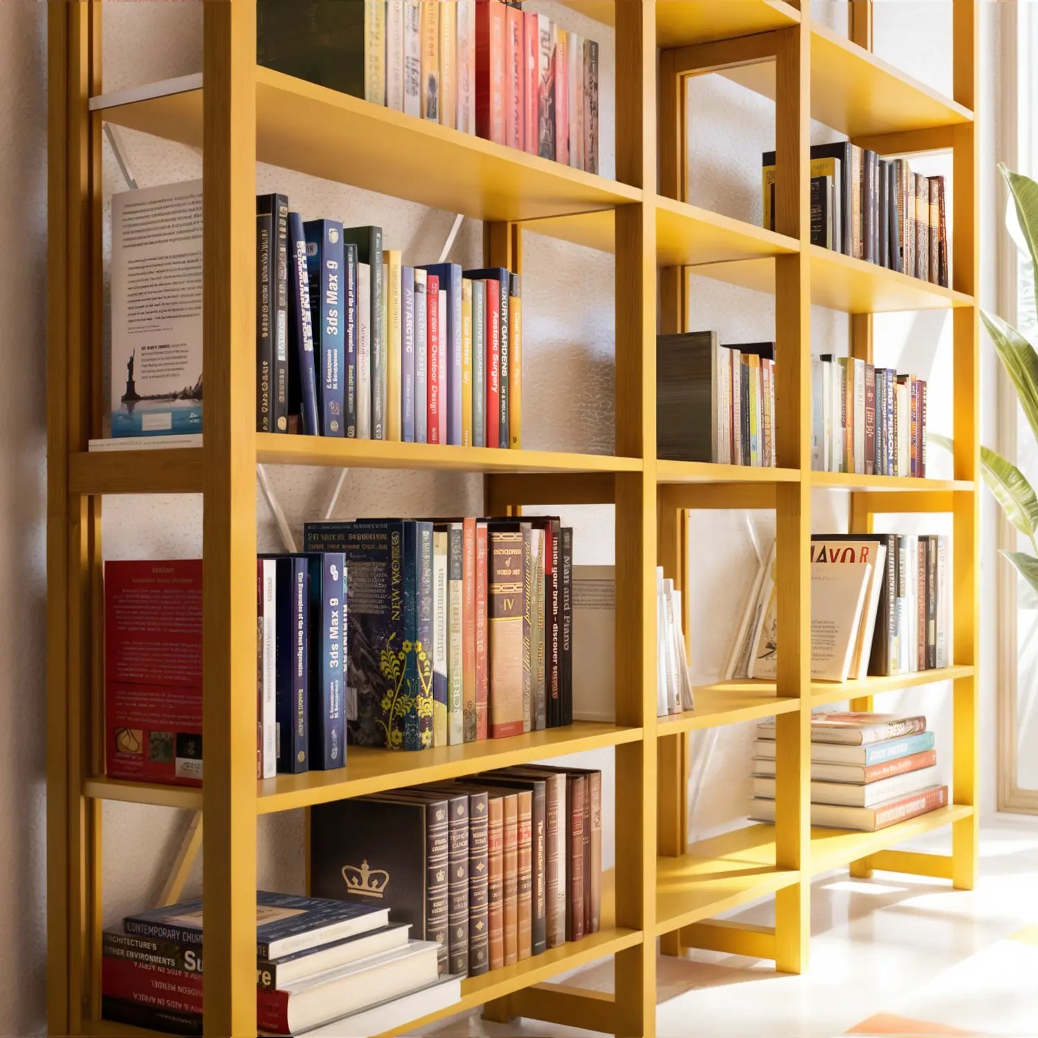 Offenes Bücherregal | Lundia Original | Safrangelb, detail perspectief