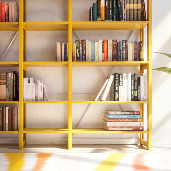 Offenes Bücherregal | Lundia Original | Safrangelb, detail vooraanzicht