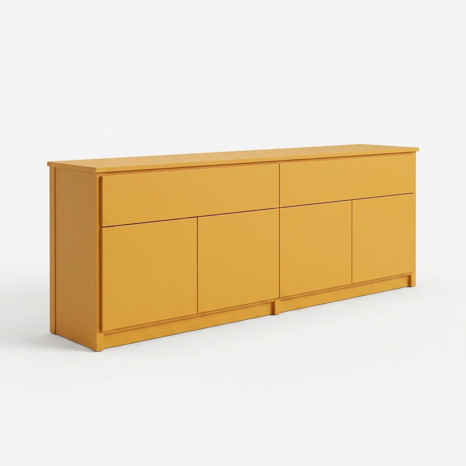 Niedriges Sideboard | Lundia Original | Safrangelb, perspectief