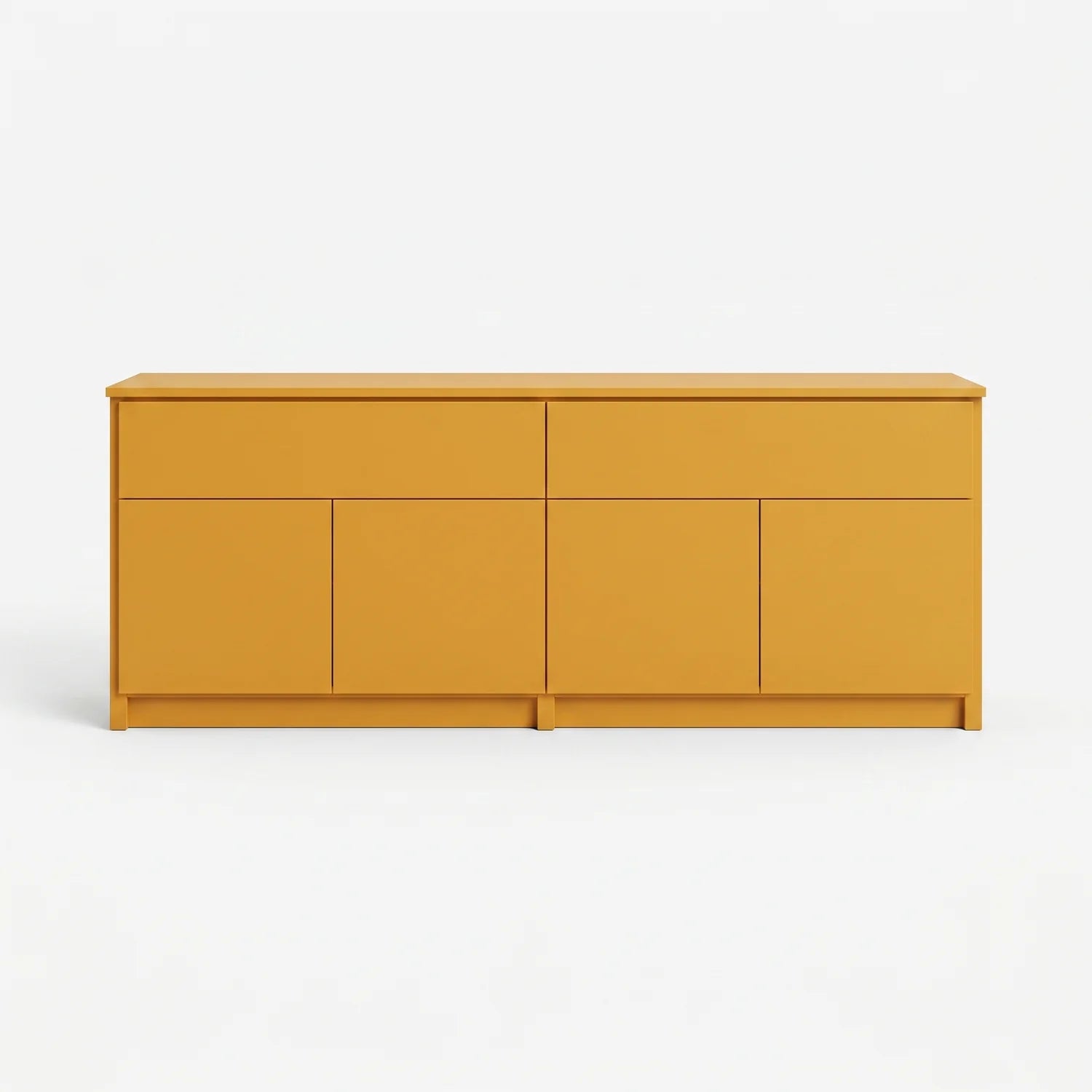Niedriges Sideboard | Lundia Original | Safrangelb, vooraanzicht