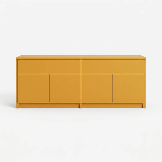 Niedriges Sideboard | Lundia Original | Safrangelb, vooraanzicht