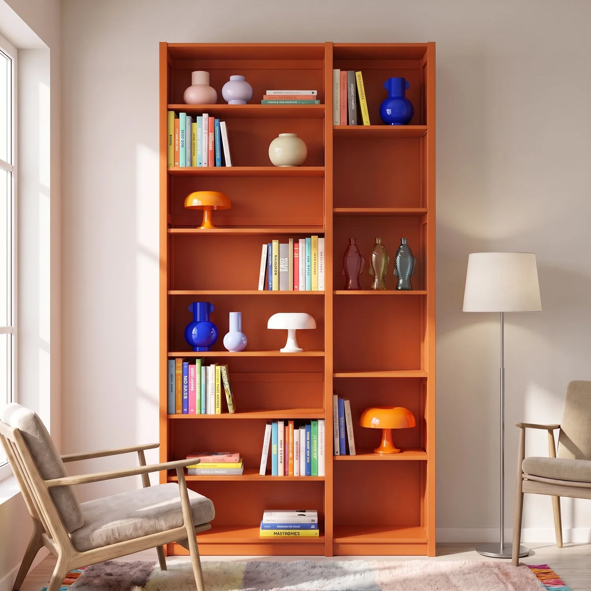 Bücherregal | Lundia Original | Feuerorange, sfeerbeeld vooraanzicht