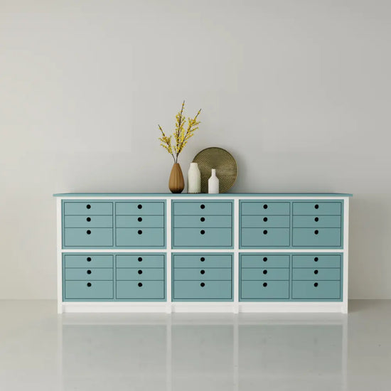 Ladenkast | Lundia Original | Moerasgroen & wit hout