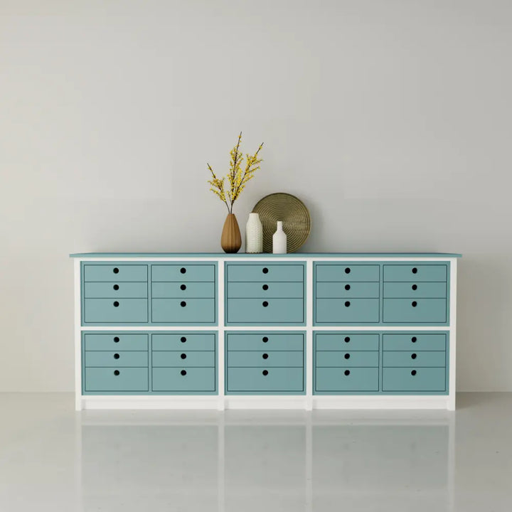 Ladenkast | Lundia Original | Moerasgroen & wit hout