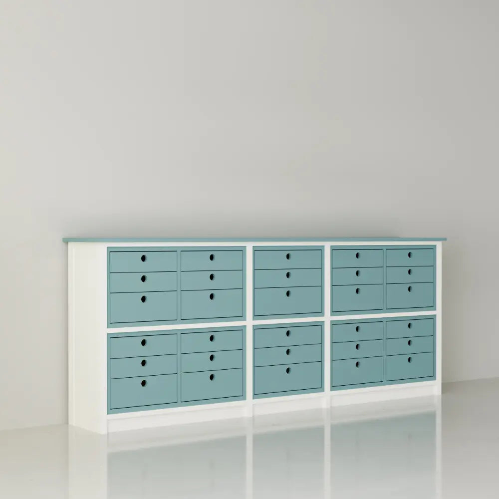 Ladenkast | Lundia Original | Moerasgroen & wit hout