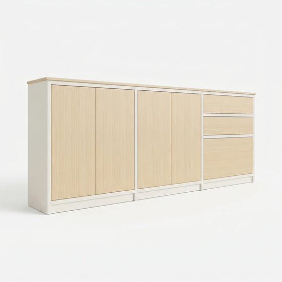 Skandinavisches Lundia Libre Sideboard in Weiß und Klar lackiert, perspectief