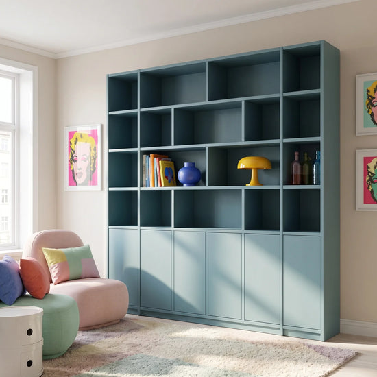 Wandschrank mit Türen | Libre | Sumpfgrün, sfeerbeeld perspectief