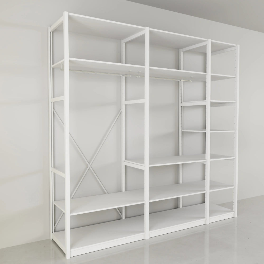 Open garderobekast | Lundia Original | Wit hout