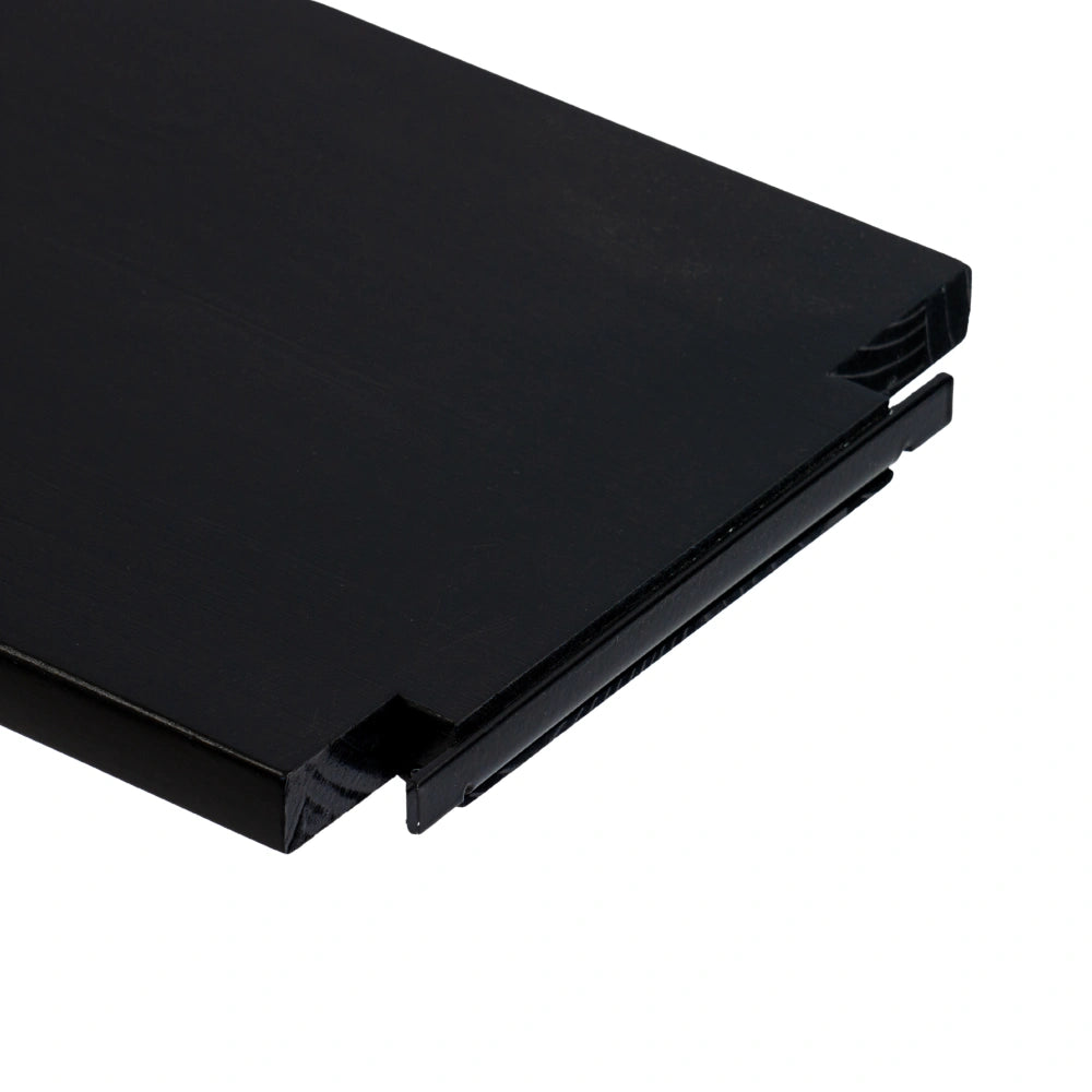 Moderne boekenkast met schuifdeurtjes | Lundia Original | Blank gelakt en zwart hout