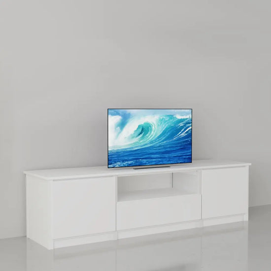 TV kast met open vak | Lundia Original | Wit hout