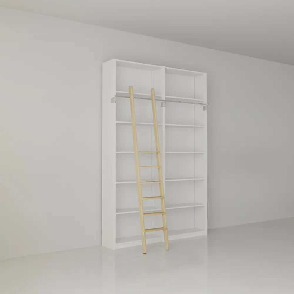 Houten boekenkast met ladder | Lundia Original | Latte hout