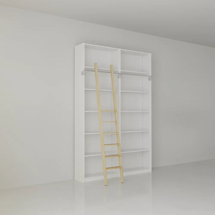 Houten boekenkast met ladder | Lundia Original | Latte hout
