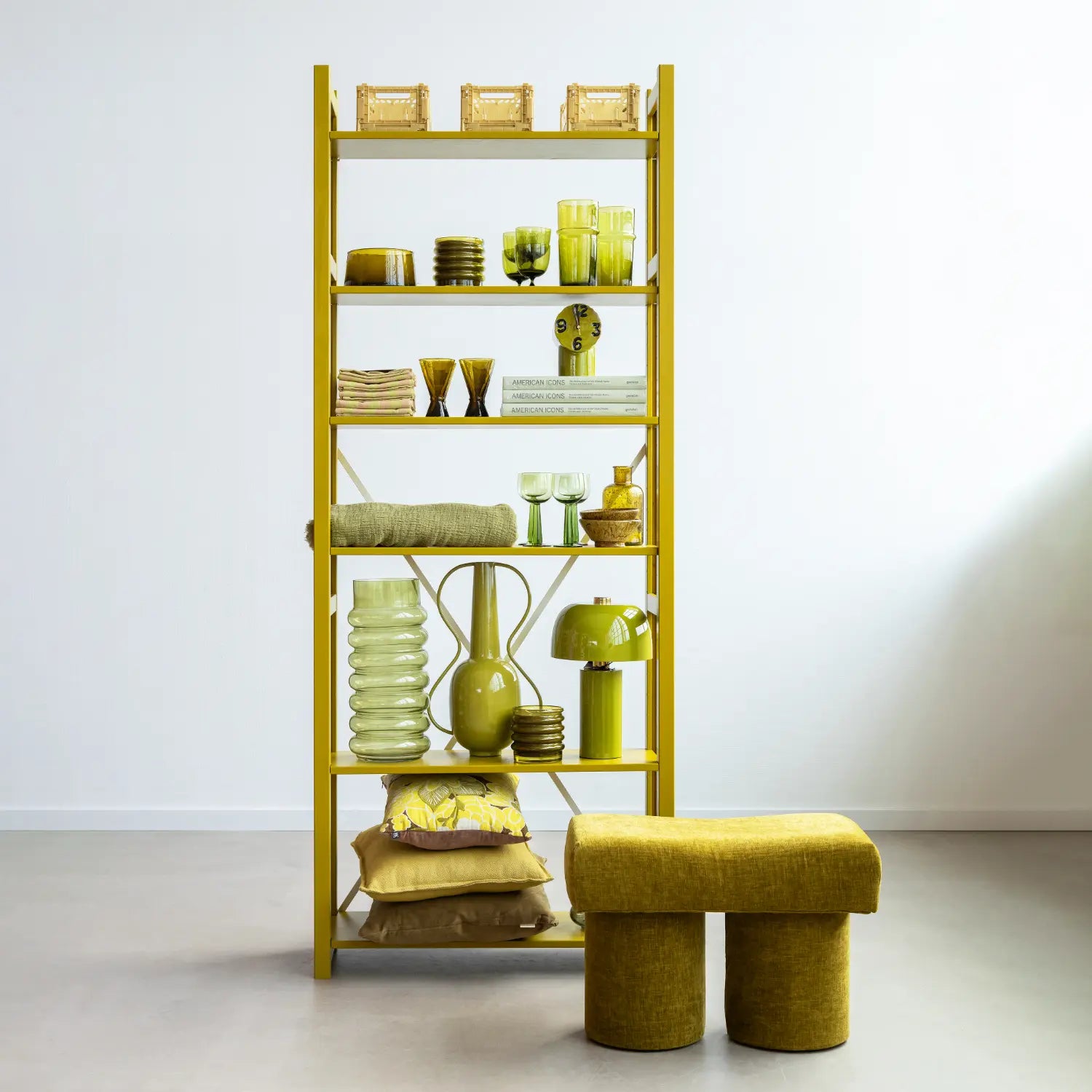 Boekenkast | Lundia Original | Mustard green