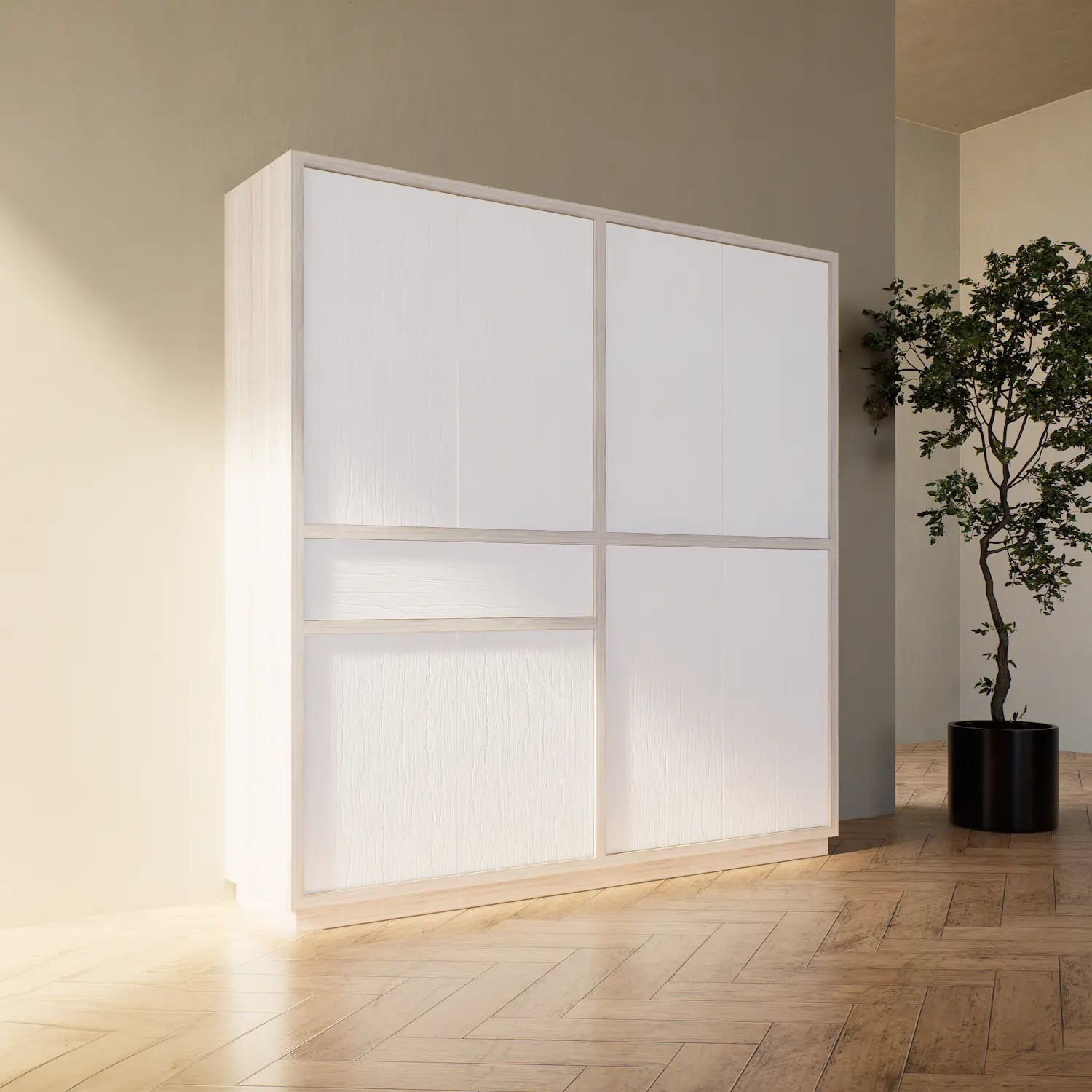 Scandinavische kast met deuren & laden | Certo | Strong white hout