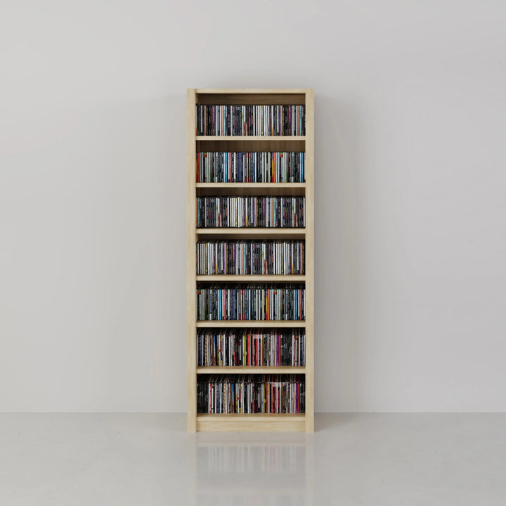 Smalle CD/DVD kast | Lundia Original | Blank gelakt hout