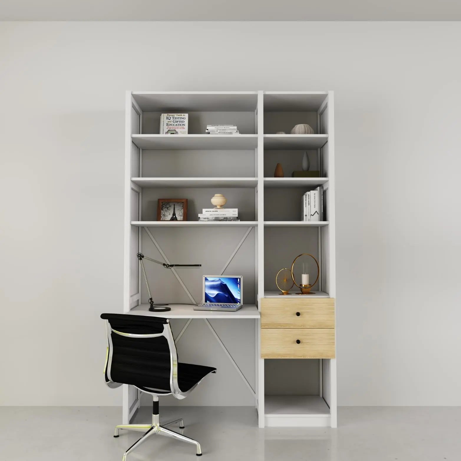 Bureaukast met laden | Lundia Original | Wit hout