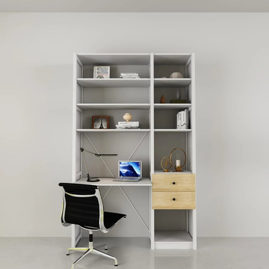 Bureaukast met laden | Lundia Original | Wit hout